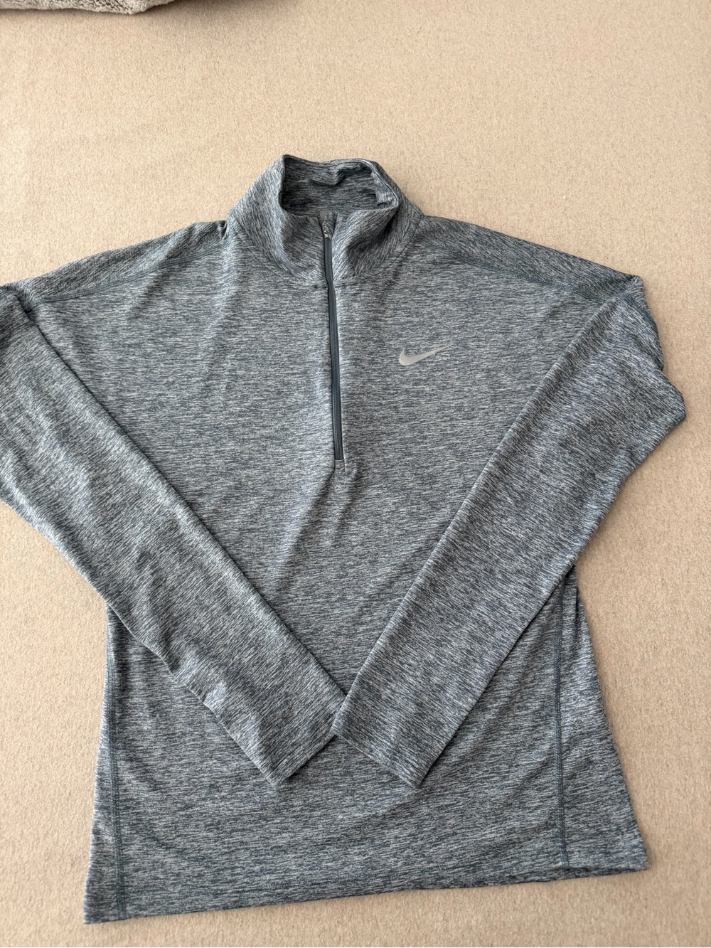 Nike Dri-Fit Heather Gray Running Top